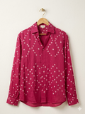 Rani Handmade Bandhani Shirt (Pink)