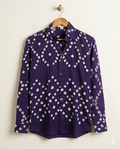 Jamuni Handmade Bandhani Shirt (Purple)