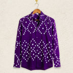 Jamuni Handmade Bandhani Shirt (Purple)