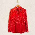 Narangi Handmade Bandhani Shirt (Orange)