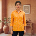 Peela Handmade Bandhani Shirt (Yellow)