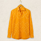 Peela Handmade Bandhani Shirt (Yellow)